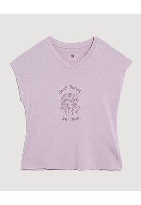 Pijama  Para Mujer M/C Capri Color Lila Marca Ostu #40040423