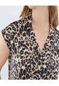 Blusa Para Mujer Manga Sisa Color Café Marca Ostu #40121139 de Ostu