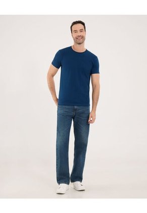 Camiseta Para Hombre Manga Corta Color Azul Marca Ostu #60090594
