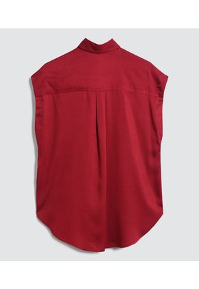 Camisa Para Mujer Manga Corta Color Vino Marca Ostu #40010189