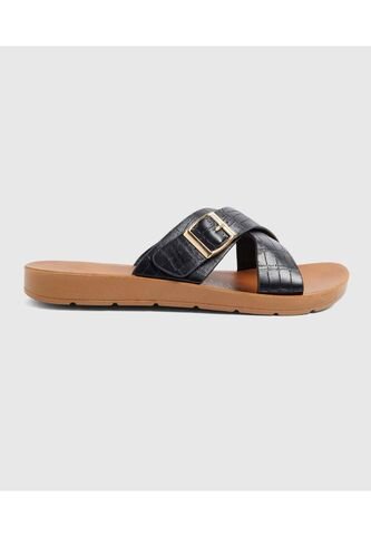 Sandalias Para Mujer  Color Negro Marca Ostu #40690012 Ostu