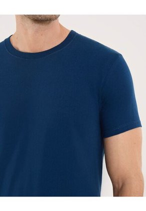 Camiseta Para Hombre Manga Corta Color Azul Marca Ostu #60090594