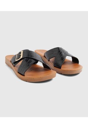Sandalias Para Mujer  Color Negro Marca Ostu #40690012