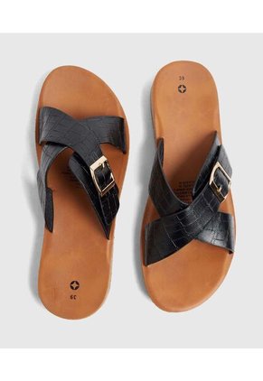 Sandalias Para Mujer  Color Negro Marca Ostu #40690012