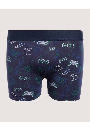 Pantaloncillo Infantil Niño Boxer Filete Medio Color Negro Marca Ostu #80000090