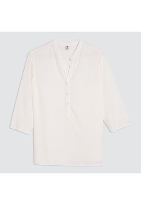 Blusa Para Mujer Manga 3/4 Color Blanco Marca Ostu #40120830