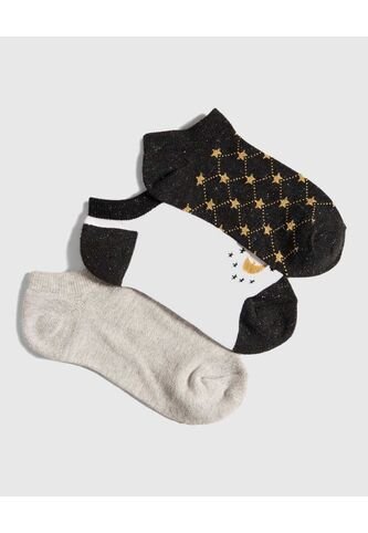 Medias Infantil Niña Invisible Color Negro Marca Ostu #90980110 Ostu