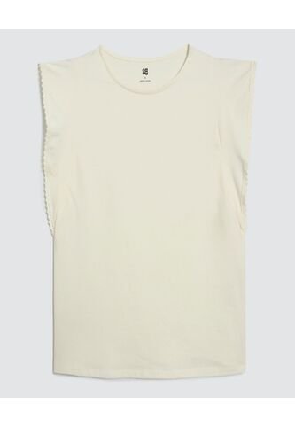 Camiseta Para Mujer Manga Corta Color Crema Marca Ostu #40092036 Ostu