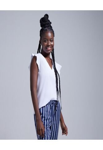 Blusa Para Mujer Manga Sisa Color Blanco Marca Ostu #40120838 Ostu