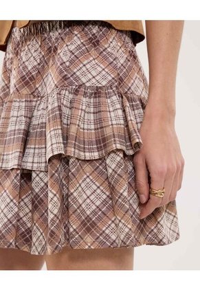 Falda Para Mujer Corto Color Café Marca Ostu #40140179