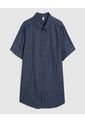 Camisa Para Hombre Manga Corta Con Bolsillo Color Azul  Marca Ostu #60010732 de Ostu