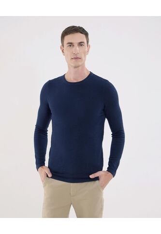 Saco Para Hombre Cuello Redondo Color Azul  Marca Ostu #60330033 Ostu