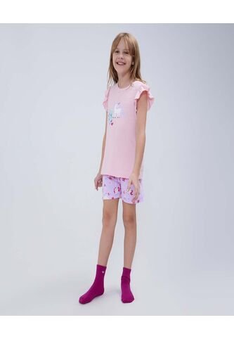 Pijama Para Niña M/C P/C Color Rosa Marca Ostu #90040057 Ostu