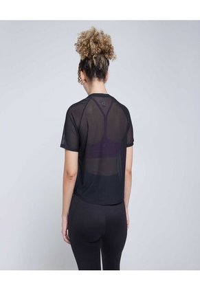 Camiseta Para Mujer Manga Corta Cuello Redondo Color Negro Marca Ostu #40092169