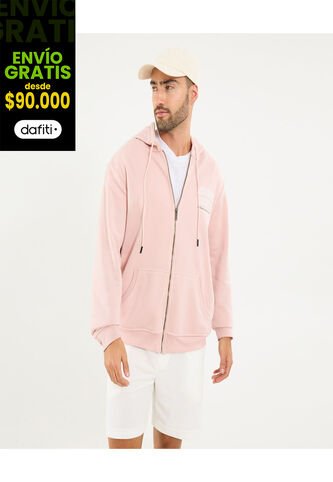 Buzo Para Hombre Zipper Color Rosa Marca Ostu #60060503 Ostu