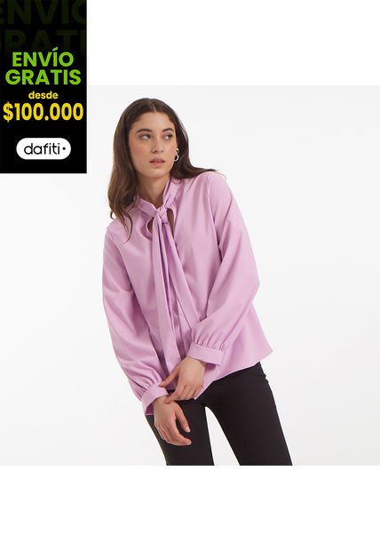 Blusa Para Mujer Manga Larga Color Morado Marca Ostu #40120756