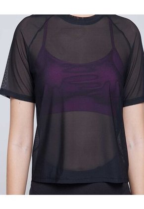 Camiseta Para Mujer Manga Corta Cuello Redondo Color Negro Marca Ostu #40092169