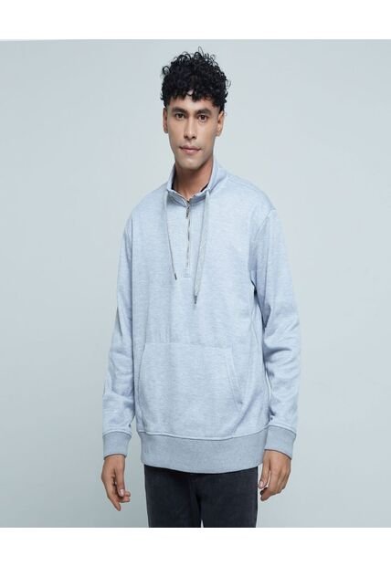 Buzo Para Hombre Cuello Alto O Cuello Tortuga Color Gris  Marca Ostu #60060321