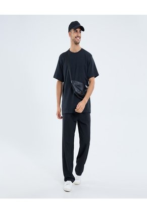 Camiseta Para Hombre Manga Corta Cuello Redondo Color Negro Marca Ostu #60091641