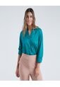 Blusa Para Mujer Manga 3/4 Color Verde  Marca Ostu #40120897 de Ostu