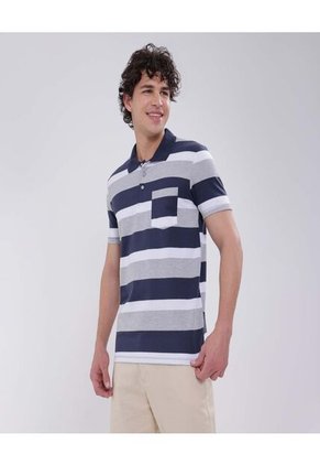 Polo Para Hombre Cuello Tejido Con Bolsillo Color Gris  Marca Ostu #60110645