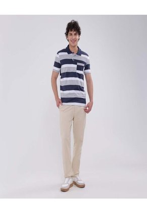 Polo Para Hombre Cuello Tejido Con Bolsillo Color Gris  Marca Ostu #60110645