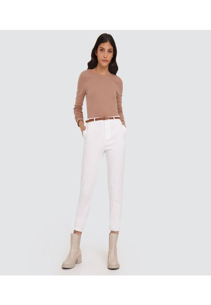 Pantalon Para Mujer Chino Color Blanco Marca Ostu #40070345