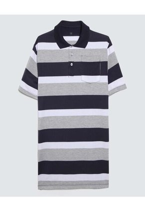 Polo Para Hombre Cuello Tejido Con Bolsillo Color Gris  Marca Ostu #60110645