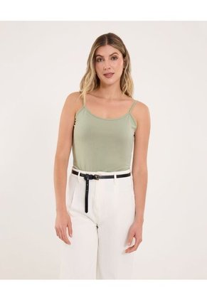 Top Para Mujer Tiras Color Verde Marca Ostu #40220443