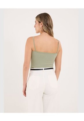 Top Para Mujer Tiras Color Verde Marca Ostu #40220443