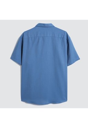 Camisa Para Hombre Manga Corta Con Bolsillo Color Azul Marca Ostu #60010696