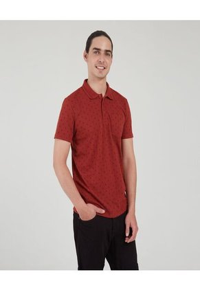 Polo Para Hombre Cuello Tejido Con Bolsillo Color Café Oscuro Marca Ostu #60110576