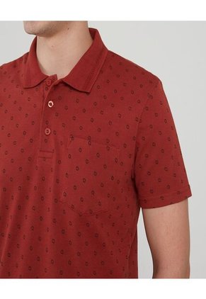 Polo Para Hombre Cuello Tejido Con Bolsillo Color Café Oscuro Marca Ostu #60110576