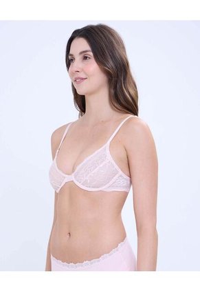 Bralette Para Mujer Encaje Color Rosado  Marca Ostu #40810005