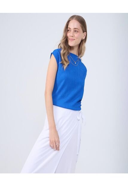 Camiseta Para Mujer Manga Sisa Color Azul Rey Marca Ostu #40092320