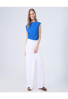 Camiseta Para Mujer Manga Sisa Color Azul Rey Marca Ostu #40092320