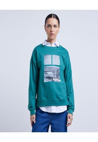 Buzo Para Mujer Cuello Redondo Color Verde Claro Marca Ostu #40060282 Ostu