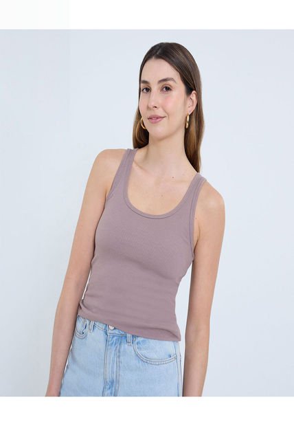 Camiseta Para Mujer Manga Sisa Color Café Marca Ostu #40092340