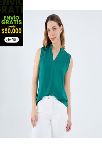 Blusa Para Mujer Manga Sisa Color Verde Marca Ostu #40121146 Ostu
