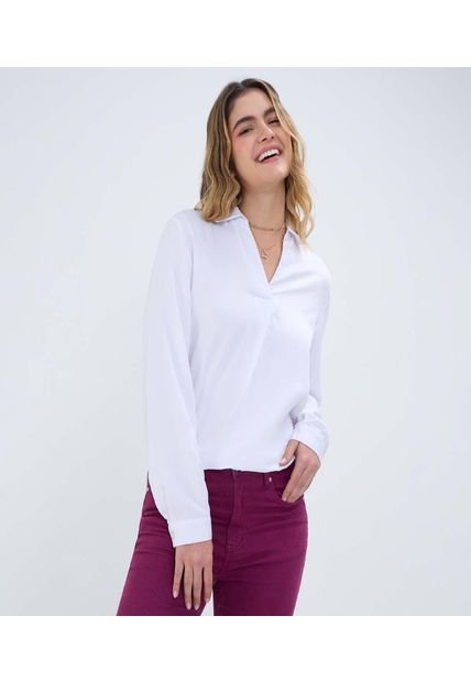 Blusa Para Mujer Manga 3/4 Color Blanco Marca Ostu #40120806