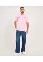 Camiseta Para Hombre Manga Corta Cuello Redondo Color Rosa Marca Ostu #60091820 de Ostu