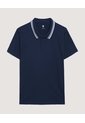 Polo  Para Hombre Cuello Tejido Sin Bolsillo Color Azul Marca Ostu #60110901 de Ostu