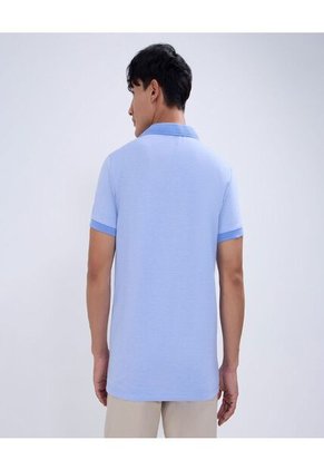 Polo Para Hombre Cuello Tejido Sin Bolsillo Color Azul  Marca Ostu #60110693