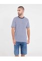 Camiseta  Para Hombre Manga Corta Cuello Redondo Color Blanco Marca Ostu #60091812 de Ostu