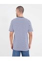 Camiseta  Para Hombre Manga Corta Cuello Redondo Color Blanco Marca Ostu #60091812 de Ostu