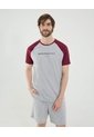Camiseta Para Hombre Manga Corta Cuello Redondo Color Gris Marca Ostu #60091744 de Ostu