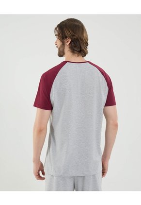 Camiseta Para Hombre Manga Corta Cuello Redondo Color Gris Marca Ostu #60091744