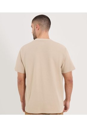 Camiseta Para Hombre Manga Corta Cuello Redondo Color Beige Marca Ostu #60091774