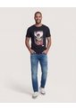 Camiseta  Para Hombre Manga Corta Cuello Redondo Color Negro Marca Ostu #60091927 de Ostu