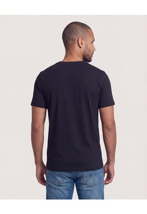 Camiseta  Para Hombre Manga Corta Cuello Redondo Color Negro Marca Ostu #60091927